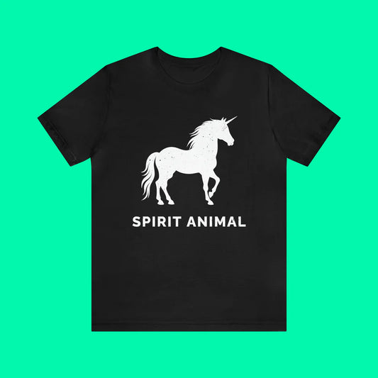 Spirit Animal Unicorn Shirt: Black
